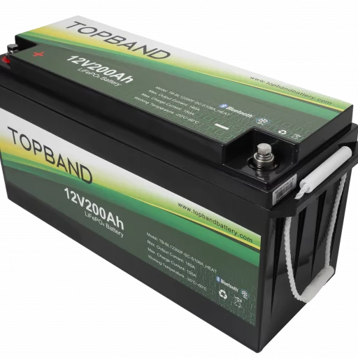 TOPBAND Lithium HEAT PRO - 12V 200AH - 200A BMS - Bluetooth og Varme (TOP-Heat200200BS)