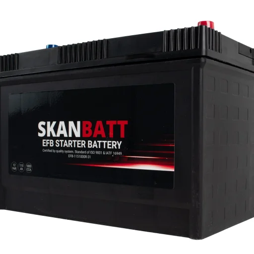 SKANBATT EFB Startbatteri 12V 115AH 1000CCA (330x173x239mm) +R