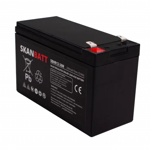 SKANBATT High Rate AGM Batteri 12V 9AH (151x65x93,5mm) F2