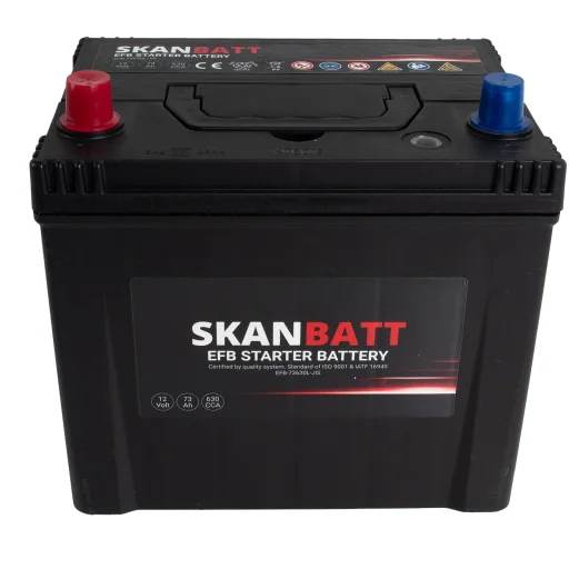SKANBATT EFB Startbatteri 12V 73AH 630CCA (232x173x225mm) +L