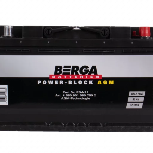 BERGA Power Block AGM 12V 80AH 800CCA (315/175/190mm)