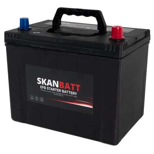 SKANBATT EFB Startbatteri 12V 80AH 730CCA (260x174x225mm) +R