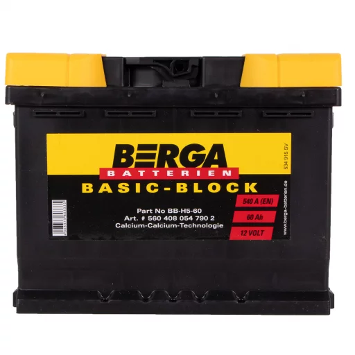 BERGA Basic Block 12V 60AH 540CCA (242/175/190mm)