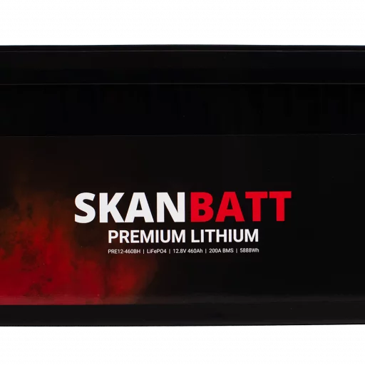 SKANBATT Premium Lithium - 12V 460Ah 200A BMS - 522x218x268mm - Bluetooth - Heat - 8 Års garanti
