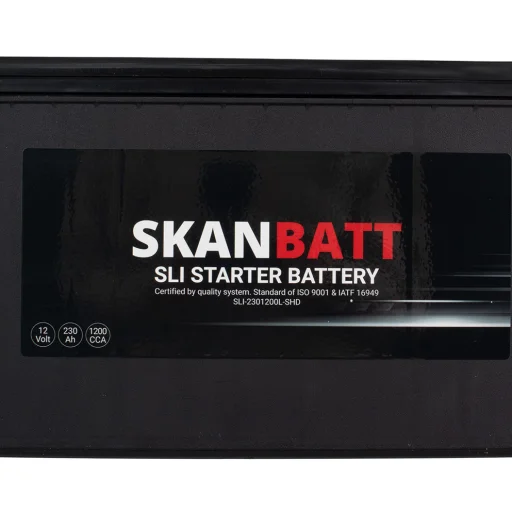 SKANBATT SLI SHD Startbatteri 12V 230AH 1200CCA (518x276x218mm) +L