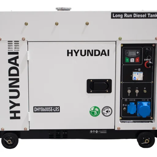 HYUNDAI DHY8600SE Strømaggregat 6300W - Elektrisk start - Diesel - Forvarming - 30L