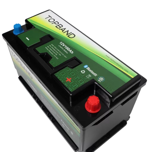 TOPBAND Lithium HEAT PRO - 12V 100AH - 100A BMS - BOBIL - Bluetooth og Varme (TOP-HEAT-RV)