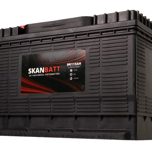 SKANBATT Fritidsbatteri 12V 115AH 800CCA (330x172x222/242mm) +midtstilt