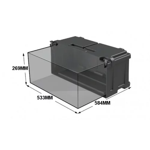 Batterikasse 533x584x269mm (Innvendig)