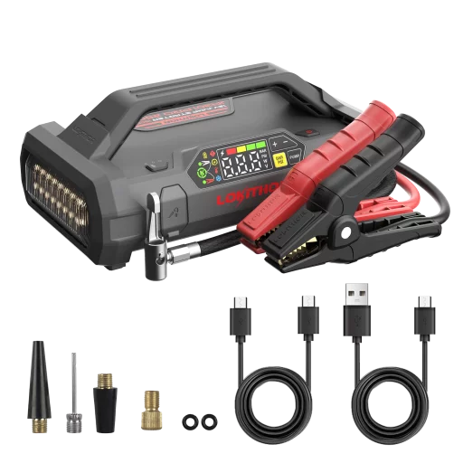 LOKITHOR Lithium Startbooster 12V 2500A med 150 PSI Luftkompressor
