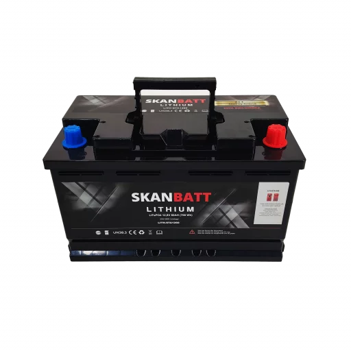 SKANBATT Lithium Start- og forbruksbatteri 12V 60Ah 900CA - Bluetooth