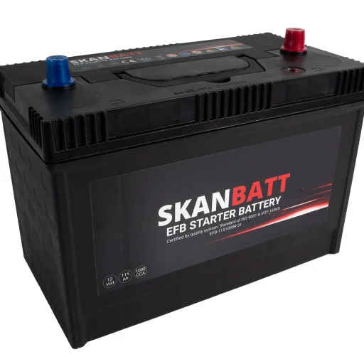 SKANBATT EFB Startbatteri 12V 115AH 1000CCA (330x173x239mm) +R