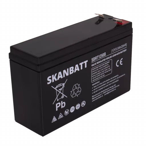 SKANBATT AGM Batteri 12V 5AH (150x50x100mm) F2