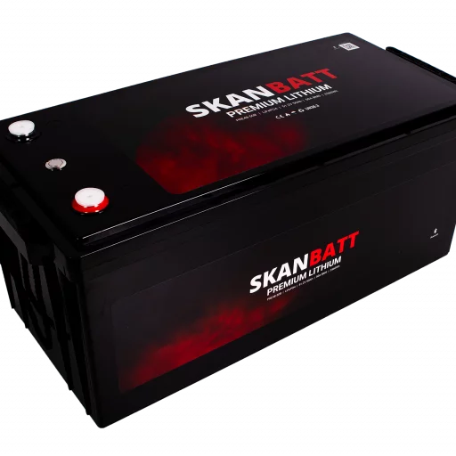 SKANBATT Premium Lithium - 48V 50Ah 50A BMS - 522x238x218mm - Bluetooth - 8 Års garanti