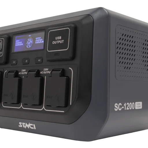 SENCI Lithium LPS 1152Wh Power Station med 1200W (2400W) sinus inverter