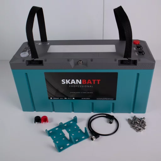 SKANBATT Lithium HEAT - IP67 - 12V 200Ah 200A BMS - HEAT - BT