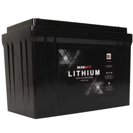 SKANBATT Lithium Batteri 12V 100AH 150A BMS