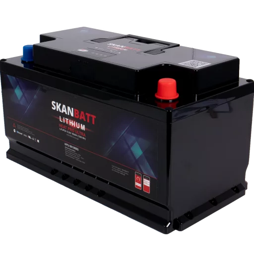SKANBATT Lithium HEAT PRO 'Ultra' 12V 100AH - CAN Bus - 300A (<3s) - 8 års garanti - BOBILBATTERIET