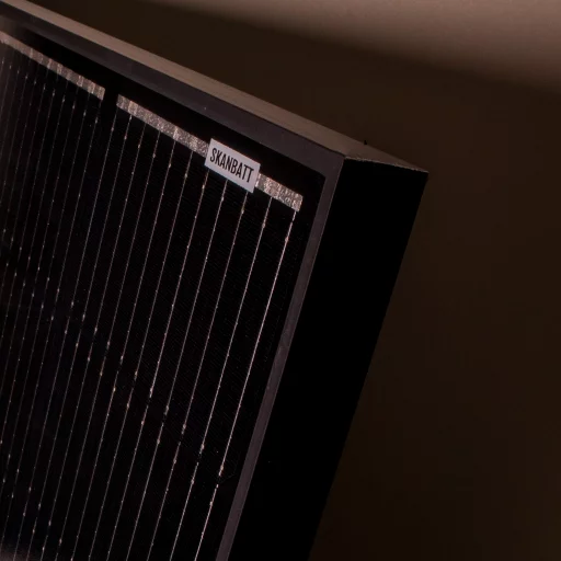 SKANBATT Solcellepanel Mono 100W Sort - 720x765x30mm