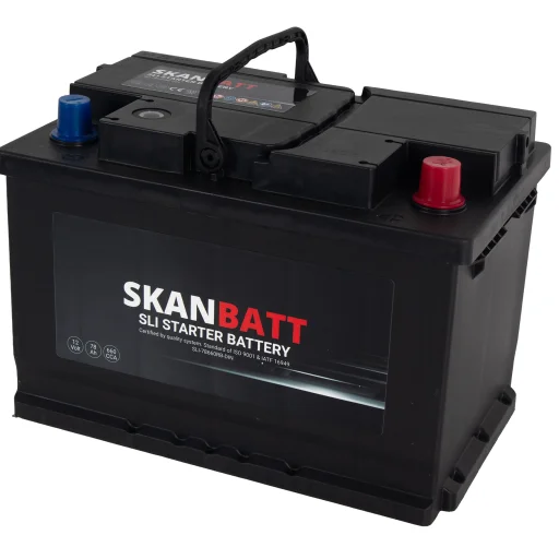 SKANBATT SLI Startbatteri 12V 78AH 660CCA (278x175x190mm) +R