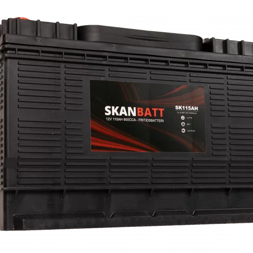 SKANBATT Fritidsbatteri 12V 115AH 800CCA (330x172x222/242mm) +midtstilt
