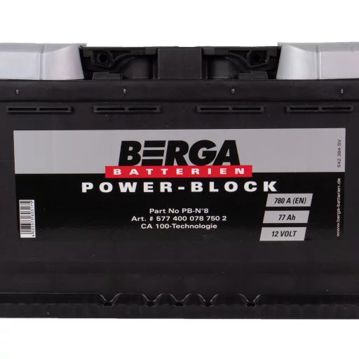 BERGA Power Block 12V 77AH 780CCA (278/175/190mm)