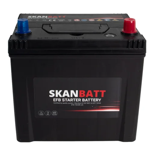 SKANBATT EFB Startbatteri 12V 73AH 630CCA (232x173x225mm) +R