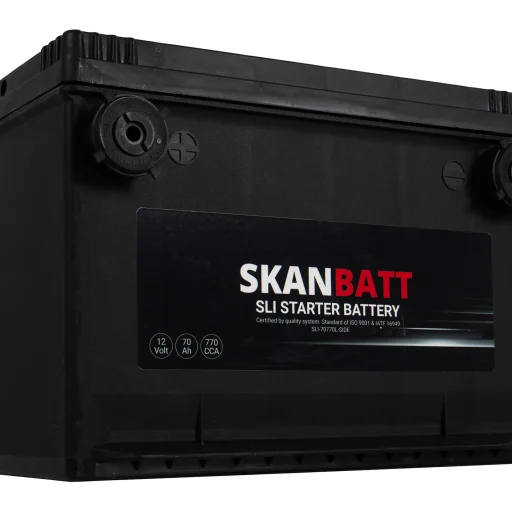 SKANBATT SLI Startbatteri 12V 70AH 770CCA (260x174x185mm) +L