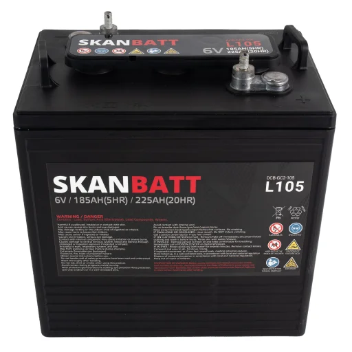SKANBATT L105 Deep Cycle Batteri 6V 225Ah (264x181x276mm)