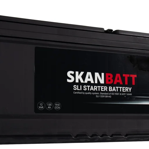 SKANBATT SLI HD Startbatteri 12V 135AH 910CCA (513x175x210mm) +R