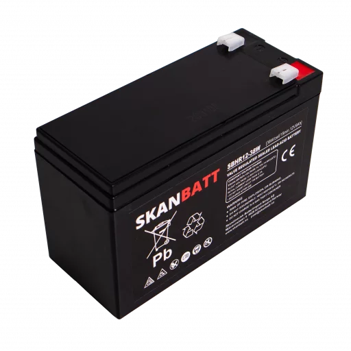 SKANBATT High Rate AGM Batteri 12V 9AH (151x65x93,5mm) F2