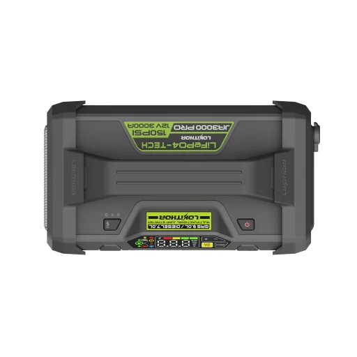 LOKITHOR Lithium Startbooster 12V 3000A med 150 PSI Luftkompressor