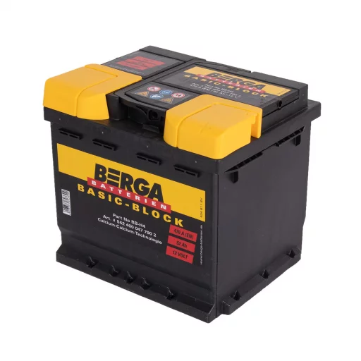 BERGA Basic Block 12V 52AH 470CCA (207/175/190mm)