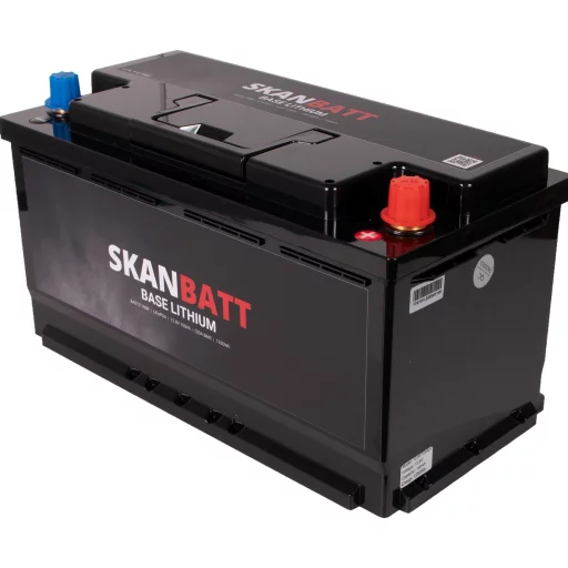 SKANBATT Base Lithium - 12V 100Ah 100A BMS - 352x174x190mm - 3 Års garanti - Bobil