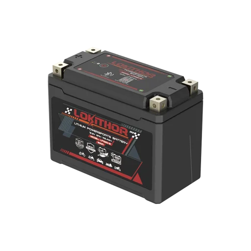 LOKITHOR Lithium MC Batteri 12V 8Ah - 175x87x130mm - Bluetooth - Heat
