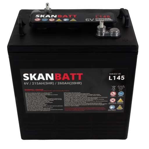SKANBATT L145 Deep Cycle Batteri 6V 260Ah (264x181x276mm)