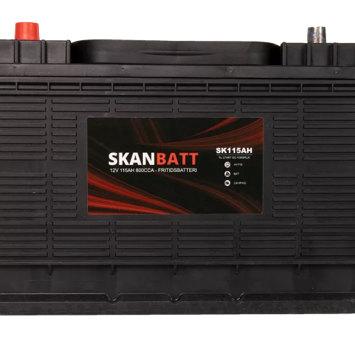 SKANBATT Fritidsbatteri 12V 115AH 800CCA (330x172x222/242mm) +midtstilt