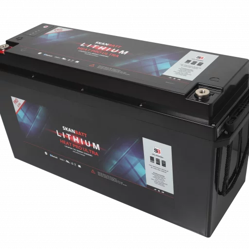SKANBATT Lithium HEAT PRO 'Ultra' 12V 200AH - CAN Bus - 400A (<3s) - 8 års garanti