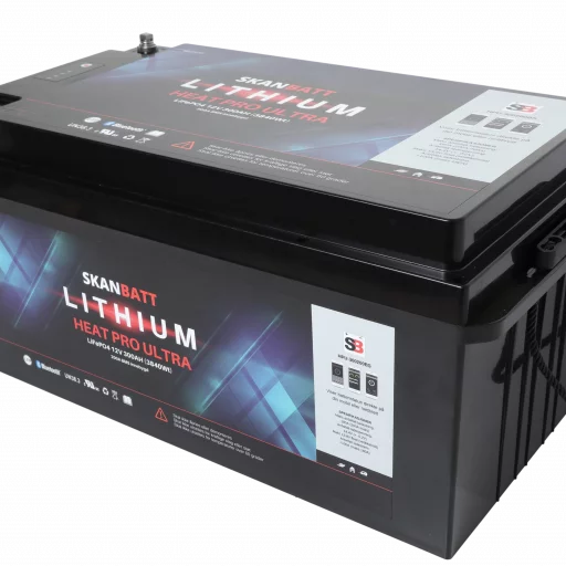 SKANBATT Lithium HEAT PRO Ultra 12V 300AH - CAN Bus - 400A (<3s) - 8 års garanti