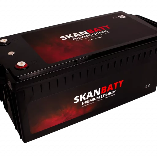 SKANBATT Premium Lithium - 48V 50Ah 50A BMS - 522x238x218 mm - Bluetooth - Heat - 8 Års garanti