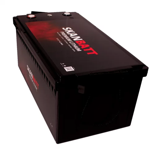 SKANBATT Premium Lithium - 12V 300Ah 200A BMS - 523x269x218mm - Bluetooth - Heat - 8 Års garanti