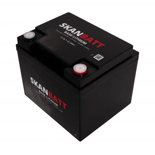 SKANBATT Base Lithium - 12V 50Ah 50A BMS - 198x166x170mm - Bluetooth - 3 Års garanti