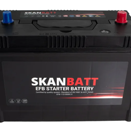 SKANBATT EFB Startbatteri 12V 115AH 1000CCA (330x173x239mm) +R
