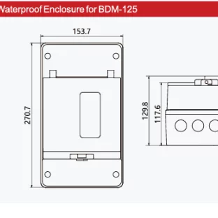 Innkapsling for BDM-125 DC effektbryter IP65