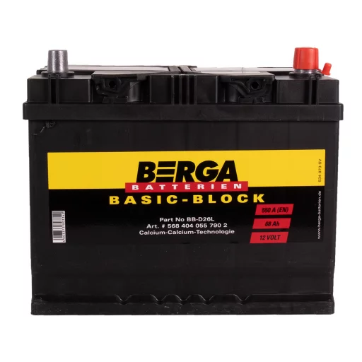BERGA Basic Block 12V 68AH 550CCA (261/175/220mm)