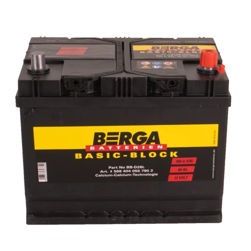 BERGA Basic Block 12V 68AH 550CCA (261/175/220mm)
