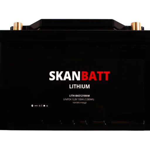 SKANBATT Lithium Batteri 12V 104AH 100A BMS (279x175x190mm) - Small