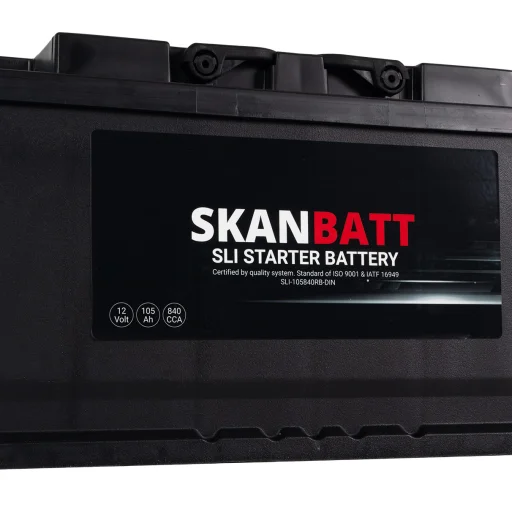 SKANBATT SLI Startbatteri 12V 105AH 840CCA (352x175x190mm) +R