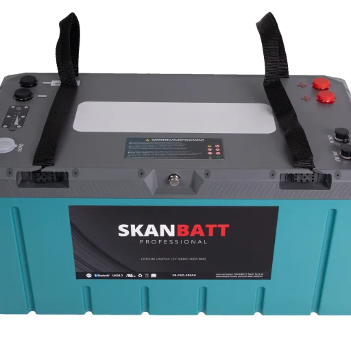 SKANBATT Lithium HEAT - IP67 - 12V 300Ah 300A BMS - BT