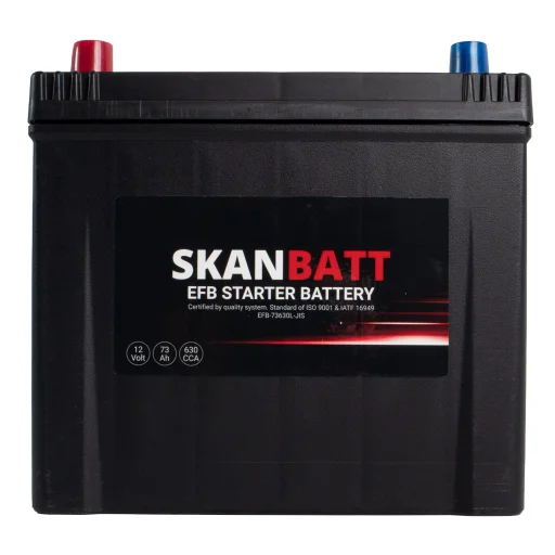 SKANBATT EFB Startbatteri 12V 73AH 630CCA (232x173x225mm) +L